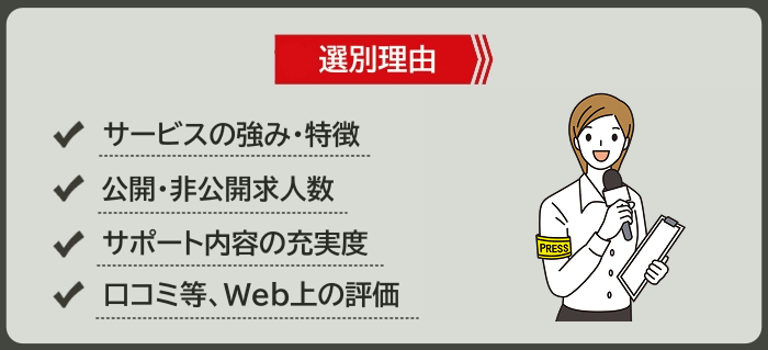 マスコミ業界向けにおすすめ転職サイト＆エージェントの選別理由