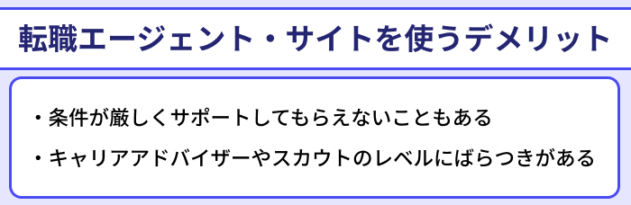 管理職向け転職エージェント・サイトを使うデメリットのイラスト